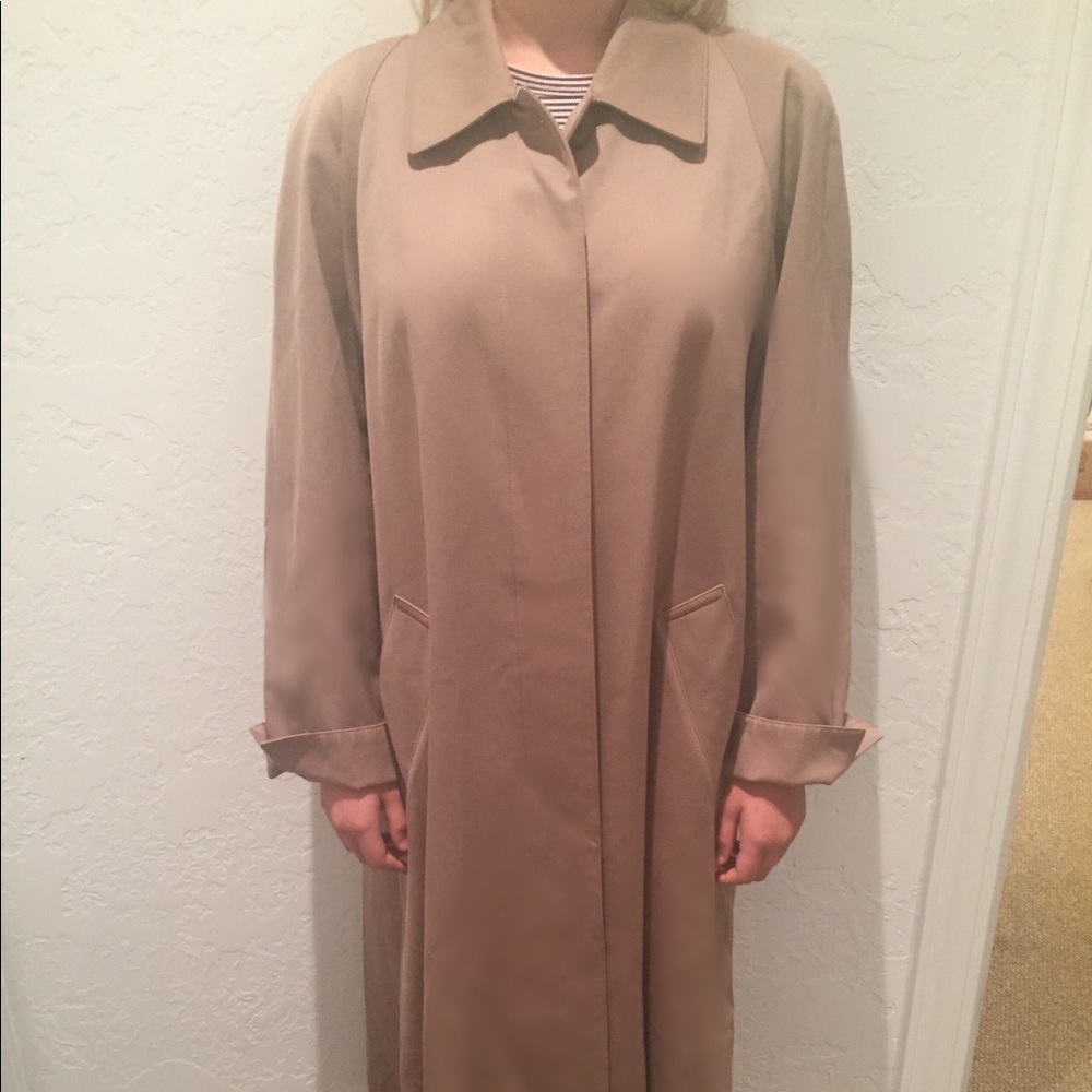SANYO Designer Tan Wool Extra Long Coat